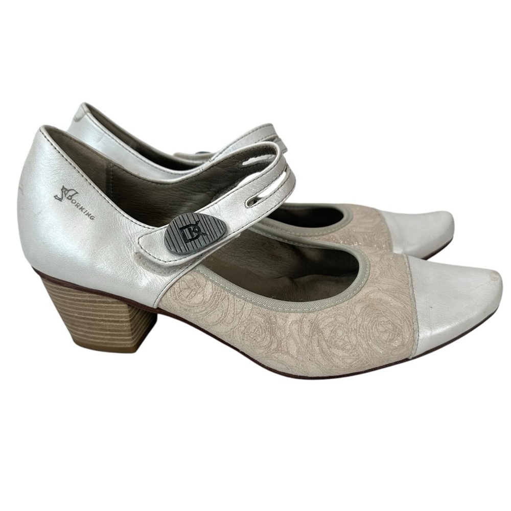 Dorking Davinci D7746 Natural Heels Shoes Euro 37 Made in Spain Luxury footwear